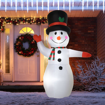 1.2M Tall Large LED Lighted Christmas Inflatable Snowmen Family Outdoor Indoor Holiday Decorations