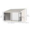 10' x 13' Outdoor Pergola, Wall Mounted Hardtop Lean-to Gazebo with 2 Curtains and 2 Nettings, UV Resistant, for Patio, Deck