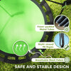 Qaba 39 inch Saucer Tree Swing Set for Kids with Adjustable Hanging Ropes for Outdoor, Backyard, Green