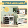 Qaba Toy Storage Organizer with 11 Non-Woven Fabric Boxes, Storage Cabinet & Shelves, for Kids Room, Nursery, Playroom White