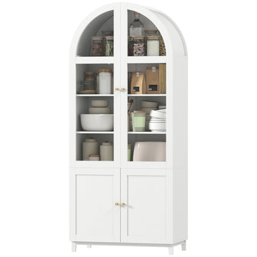 Arched Kitchen Pantry Cabinet, 71