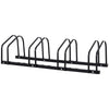 Soozier 4-Bike Bicycle Floor Parking Rack Cycling Storage Stand Garage Organizer for Indoor and Outdoor Use