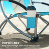 Set of 2 Folding Beach Chairs with Mesh Back, Carry Bag and Cup Holder for Outdoor Camping Lawn, 27.6