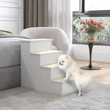 Dog Steps Pet Stairs for Bed Cat Ladder for Couch with Non-Slip Carpet, 15.7