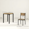 Dining Table Set for 2, 3 Piece Kitchen Table and Chairs with Metal Legs for Small Spaces, Rustic Brown