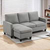 L-Shape Sofa, Modern Sectional Couch with Ottoman, Corner Sofa for Living Room