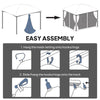 Replacement Mosquito Netting for Gazebo 10' x 12' Black Screen Walls for Canopy with Zippers, Cream White