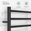 Wall Mounted Heated Towel Rack 10-Bar Electric Towel Warmer with Timer Adjustable Temperature Plug-in
