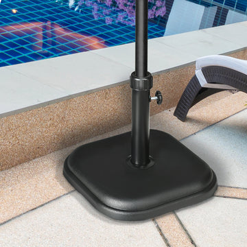 Patio Umbrella Base, 24 lb Heavy Duty Concrete Umbrella Stand, Market Table Umbrella Base Holder for Outdoor, Black