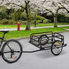 Folding Bicycle Cargo Trailer Utility Bike Cart Travel Luggage Carrier Garden Patio Tool New, Black