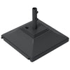 Square Umbrella Base with Wheels, 99 lbs Water or 132 lbs Sand Filled, with Double Adjustable Knob, Black