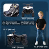 Qaba 6V Kids ATV, 4 Wheeler Electric Ride on Car with Music and LED Headlights, for Ages 37-72 Months Boys and Girls, White