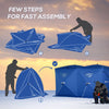 5-8 Person Pop-up Ice Fishing Shelter, Portable Ice Fishing Tent, Blue