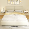 Floating Bedside Tables Set of 2, Wall-Mounted Nightstand, High Gloss Black