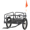 Bike Trailer, Bicycle Cargo Carrier with Suspension, Triple Safety Features, 16