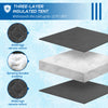 4 Person Insulated Ice Fishing Shelter, Pop-Up Portable Ice Fishing Tent with Carry Bag and Two Doors for -22℉