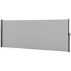 13' x 5' Retractable Side Awning, Outdoor Privacy Screen for Garden, Hot Tub, Balcony, Terrace, Pool, Light Grey