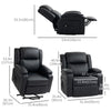 Lift Chair for Seniors, PU Leather Upholstered Electric Recliner Chair with Remote, Side Pockets, Quick Assembly