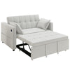 3‑in‑1 Convertible Sofa Bed, Pull Out Sleeper Sofa with USB Charging, Adjustable Backrest, Side Pockets