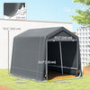 7.9' x 6.6' Garden Storage Tent, Patio Storage Shelter w/ Metal Frame and Double Zipper Doors