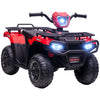 12V Kids ATV Quad, 4 Wheeler Battery Powered Electric Vehicle with Music MP3, Headlights, High Low Speed, Treaded Tires, for Boys and Girls Ages 37-60 Months, Red