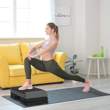 Soozier Adjustable Exercise Step Platform, 3-Level with Risers 4