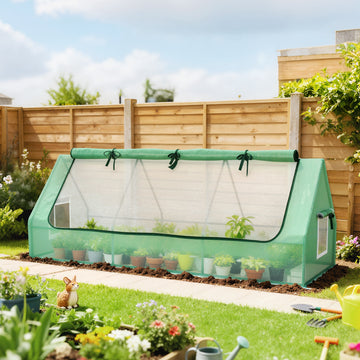 Portable Mini Greenhouse with Mesh Windows for Indoor and Outdoor, 94.5