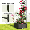 Garden Arch Outdoor Trellis Arbor with 2 Planter Boxes, 109.4