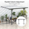 10' x 10' Outdoor Hardtop Pergola Gazebo with Adjustable Height, Aluminum Pergola with Polycarbonate Roof, UV Protection, Grey