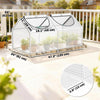 Portable Mini Tunnel Greenhouse Garden Warm House with 2 Windows Steel Frame PE Cover, 47
