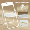 Folding Chairs 6 Pack, Plastic Foldable Chairs with Vent, Carry Hole and Steel Frame for Home, Office, Dining