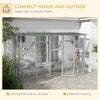 Large Outdoor Catio with Condos, Platforms, Doors, Ladders, Weather-Resistant Roof, Grey