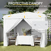 10' x 10' Pop-Up Canopy Tent with Sidewalls, Height-Adjustable, Carry Bag Included, for Outdoor, Garden, Patio, White