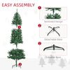 6.9ft Artificial Christmas Tree w/ Metal Stand Spruce Branch Tips Green