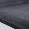 Modern Dining Chairs Set of 4, Upholstered Linen Fabric Kitchen Chairs with Channel Tufting and Metal Legs for Living Room, Dining Room, Bedroom, Grey