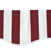 11' x 10' Retractable Awning Fabric Replacement Outdoor Sunshade Canopy Awning Cover, UV Protection, Red & White