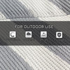 Reversible Outdoor RV Rug, Patio Floor Mat, 6' x 9' Plastic Rug for Backyard, Deck, Beach, Camping, Grey and Cream
