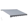 8' x 7' Retractable Awning, Patio Awnings, Sunshade Shelter with 280 g/m² UV & Water-Resistant Fabric and Aluminum Frame for Deck, Balcony, Yard