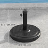 48 lbs Patio Umbrella Base Round HDPE Umbrella Base For 1.5