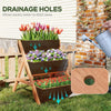 3 Tier Elevated Planter Box, Vertical Wooden Raised Garden Bed for Flowers, Vegetables, 26
