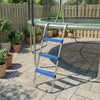 Soozier Trampoline Ladder, 3-Steps with Horizontal Wide Steps, Universal Hook, Galvanized Steel Frame, 330LBS Load Capacity