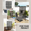 Metal Outdoor Privacy Screen, Freestanding Outdoor Divider with Stand, Decorative Privacy Panel, 78