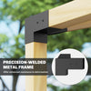 Pergola Kit, 15° Slanted Pergola Bracket Kit with 3-Way Brackets, Post Bases, Wall Mounts for 3.6