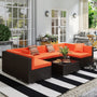 Dark Brown, Orange