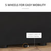 Metal Filing Cabinet 3 Drawer, Mobile Office Cabinet with Wheels for Legal, Letter, A4 File, Black