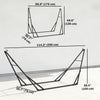 9.5ft Hammock Stand Only, Portable Adjustable Foldable Powder-Coated Steel Hammock Frame, Black