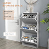 Shoe Storage Cabinet with 3 Flip Drawers, Narrow and Slim, 12 Pair of Shoes Organizer for Hallway, Entryway