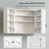 Wall Mount Medicine Cabinet, Bathroom Cabinet with 4 Tier Shelves, Lockable with 2 Keys for Kitchen, White