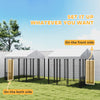 Outdoor Dog Kennel with Waterproof UV-Resistant Cover, 6 x 4 x 6 ft