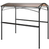 8' x 5' Hardtop Grill Gazebo, Outdoor BBQ Gazebo with PC Board Roof, BBQ Canopy Gazebo with 2 Side Shelves and 10 Hooks